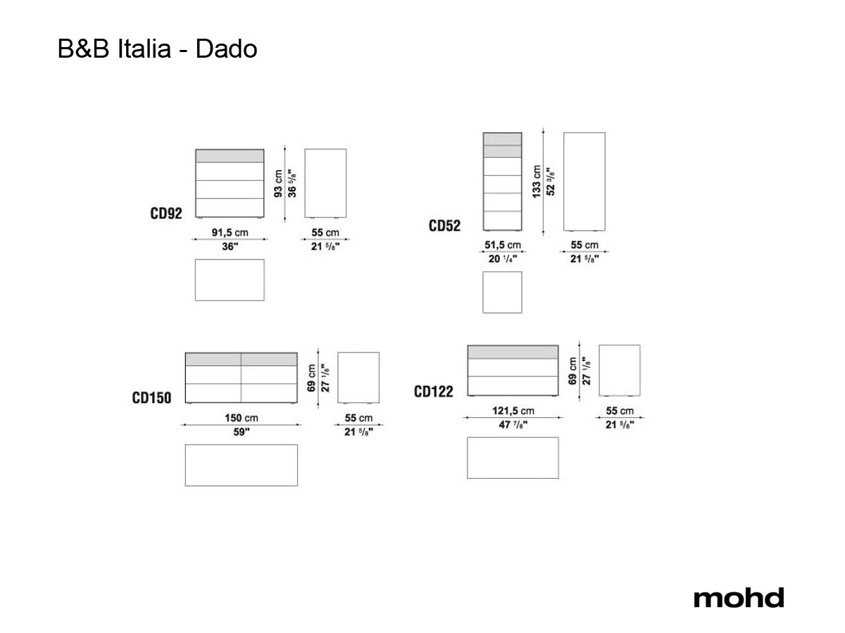 B B Italia Dado Chest Of Drawers