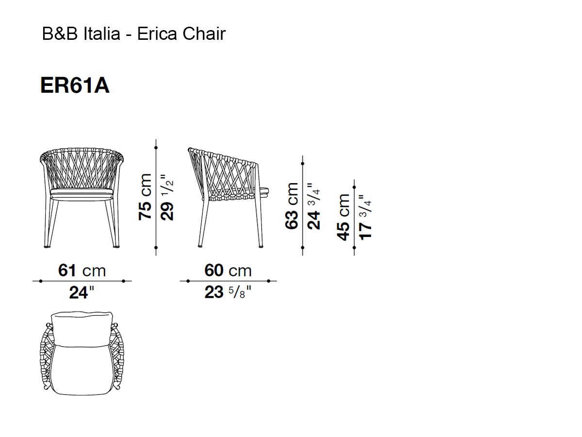 B B Italia Erica Chair Outdoor