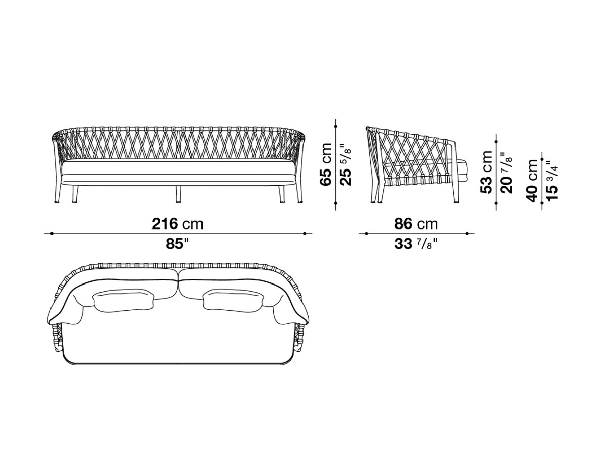 B B Italia Erica Sofa Outdoor