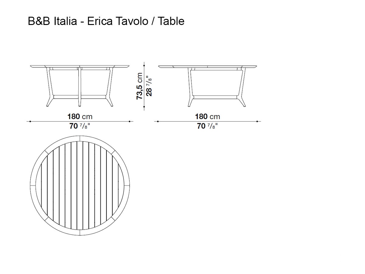B B Italia Erica Table Round Outdoor