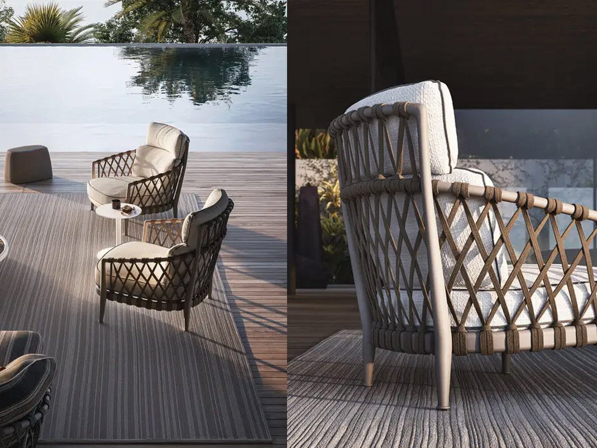 B B Italia Erica High Backrest Armchair Outdoor