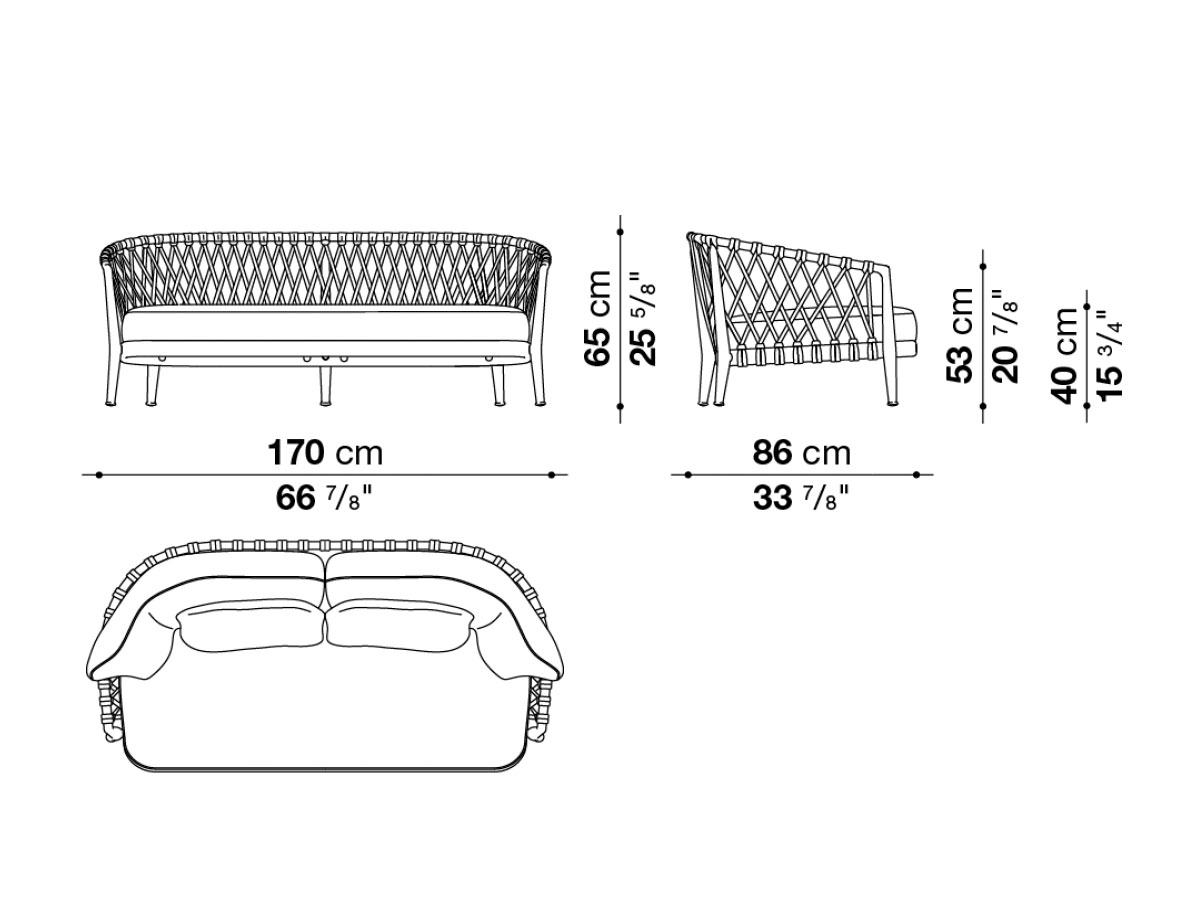 B B Italia Erica Sofa Outdoor