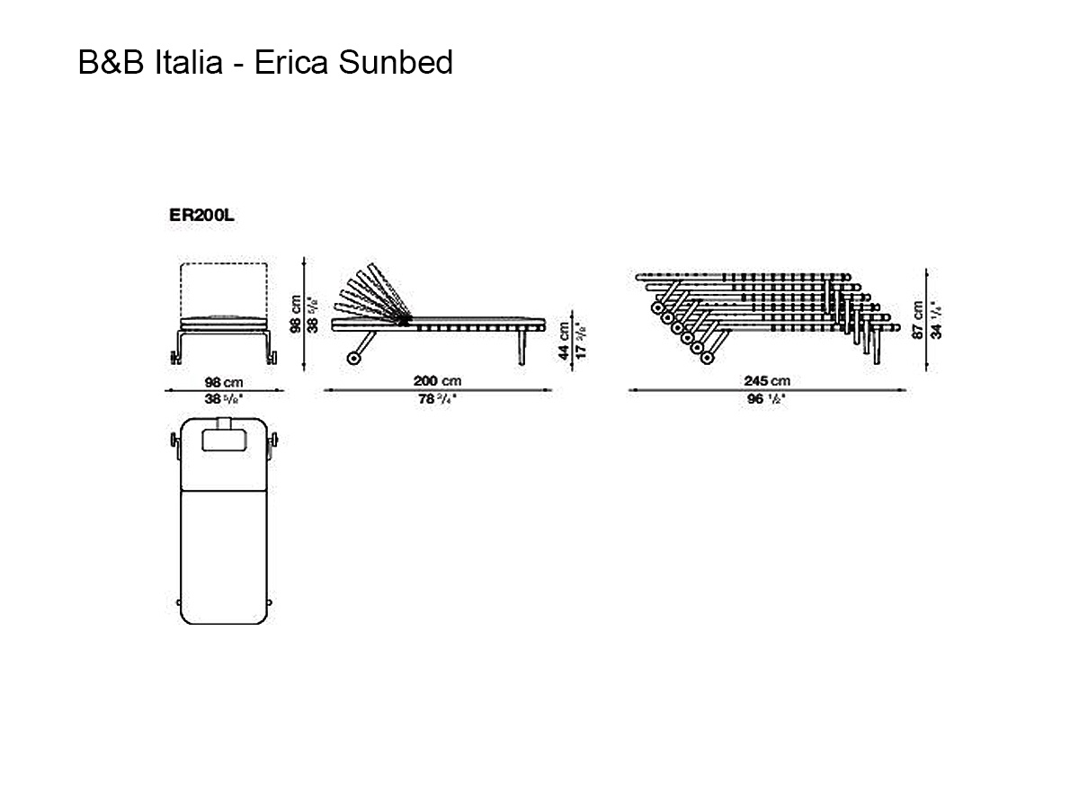 B B Italia Erica Sunbed