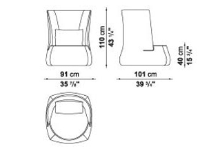 B B Italia Fat Sofa Armchair