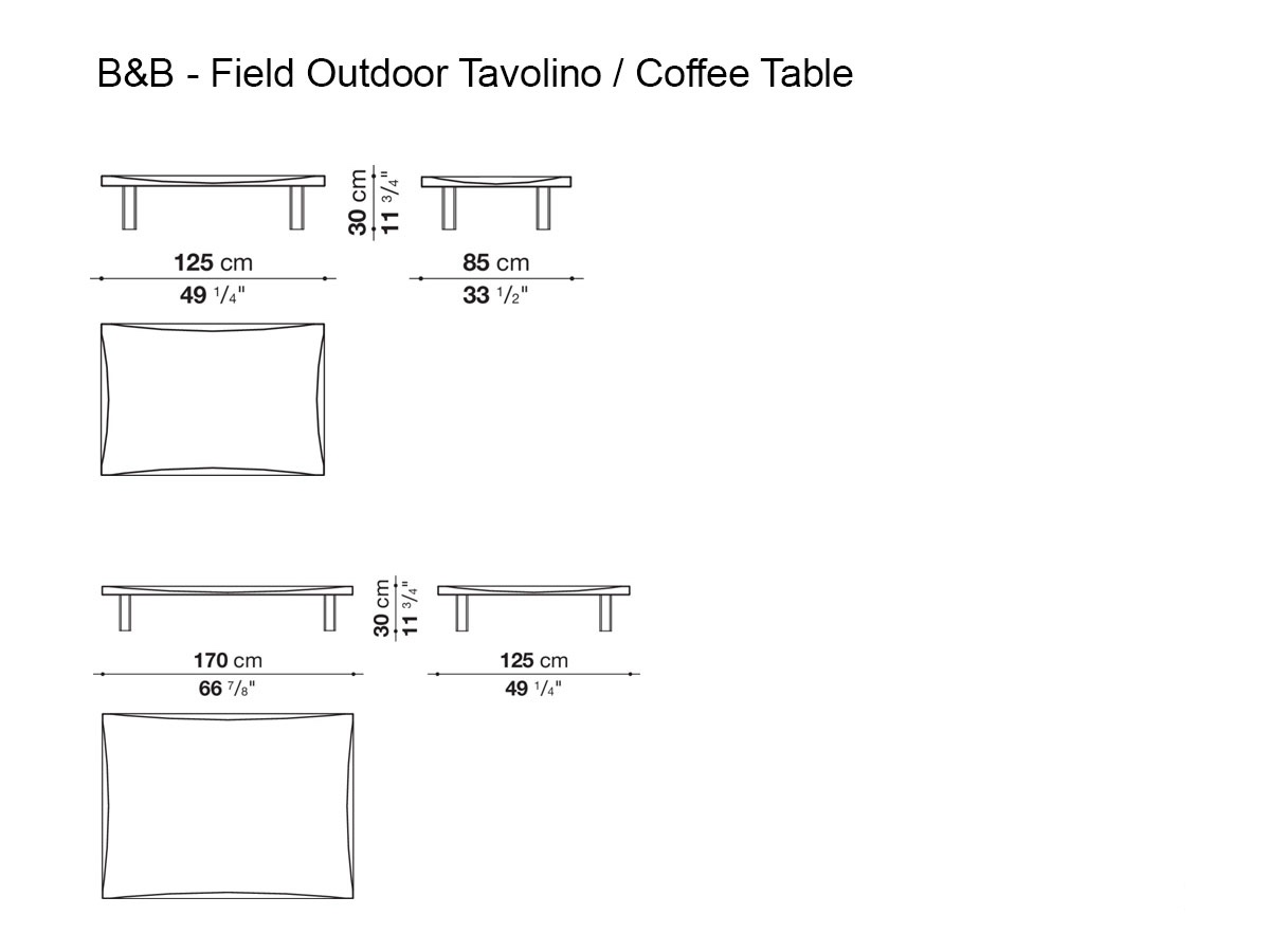 B B Italia Field Outdoor Coffee Table