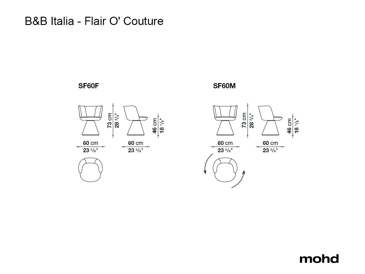 B B Italia Flair O Couture Chair
