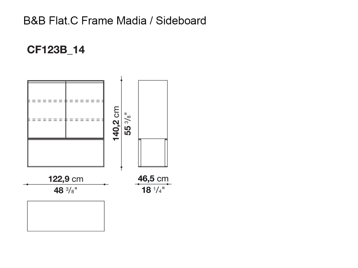 B B Italia Flatc Frame High Sideboard