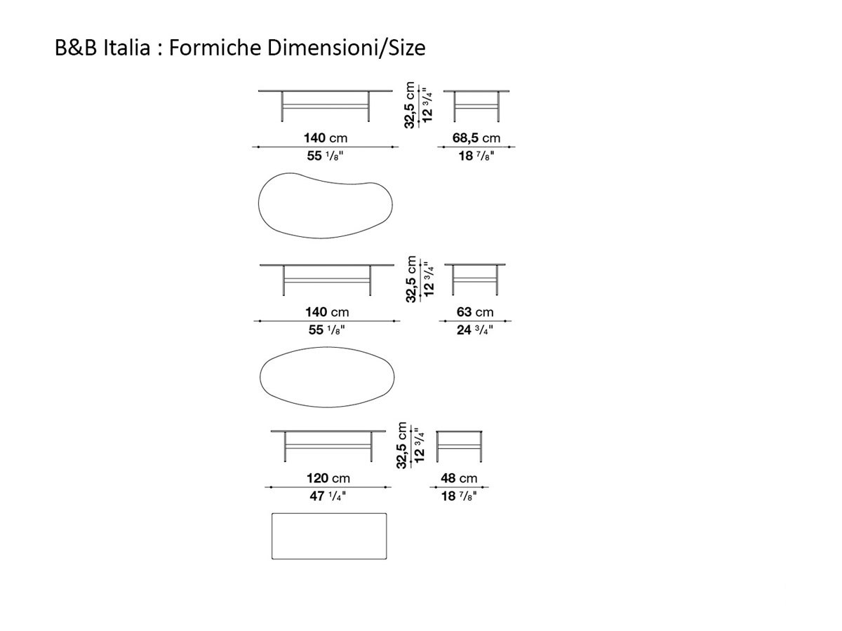 B B Italia Formiche Coffee Table