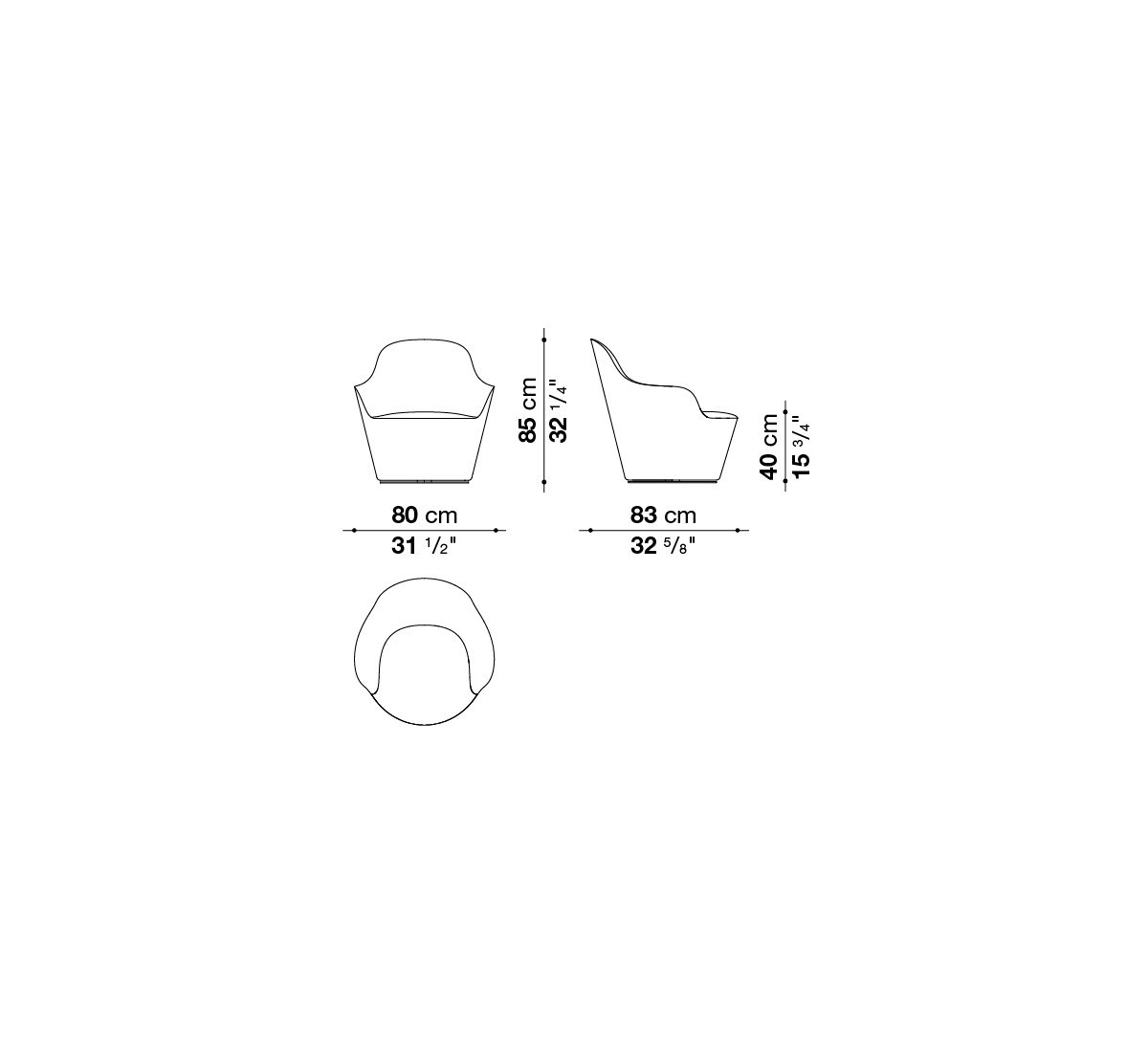 B B Italia Harbor Fauteuil