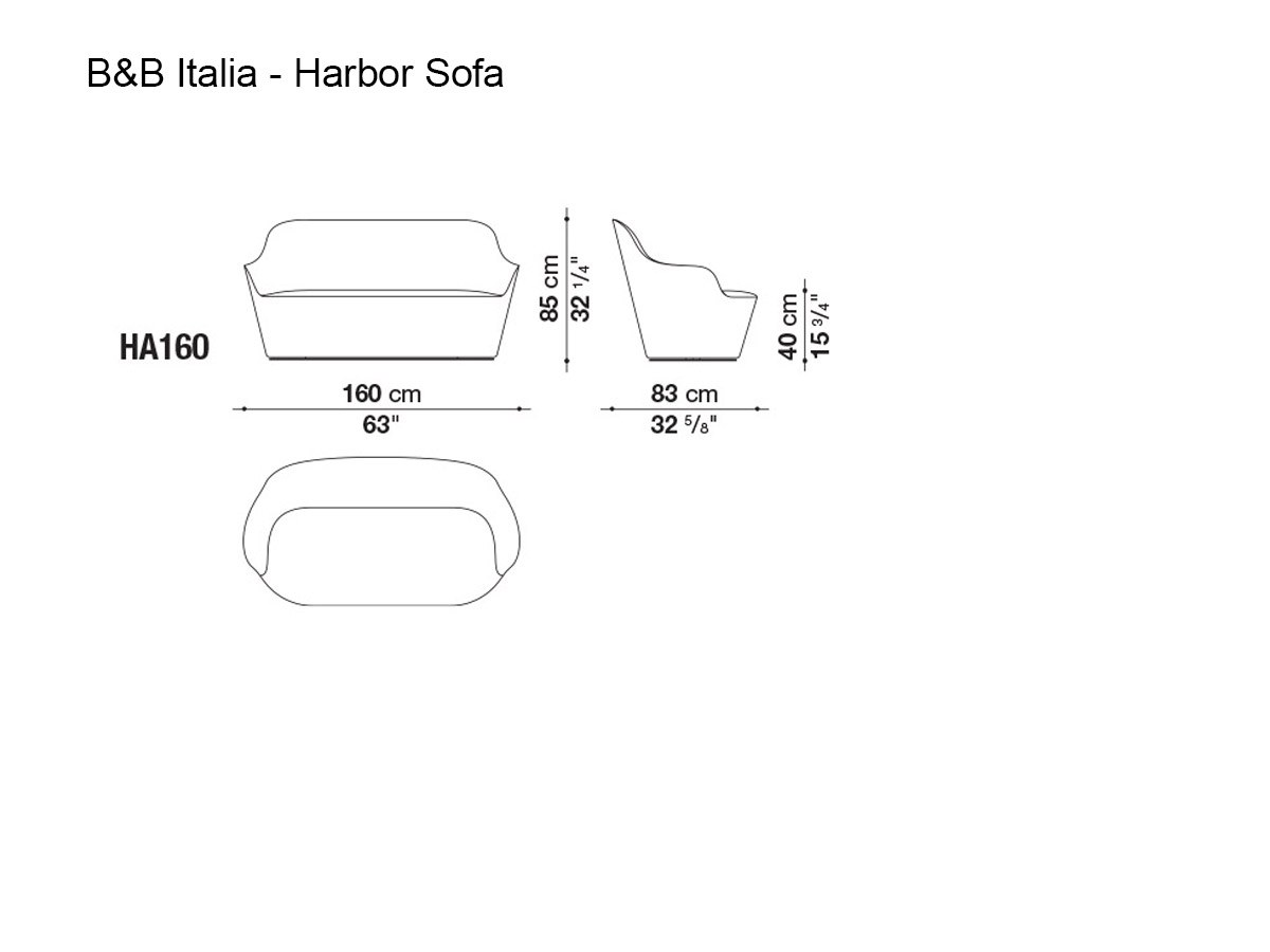B B Italia Harbor Sofa