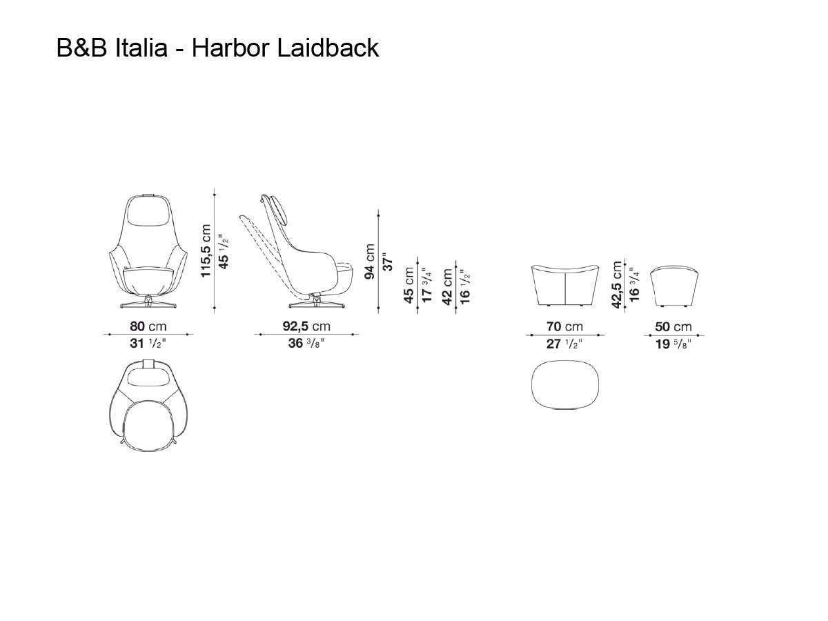 Кресло B&B Italia Harbor Laidback