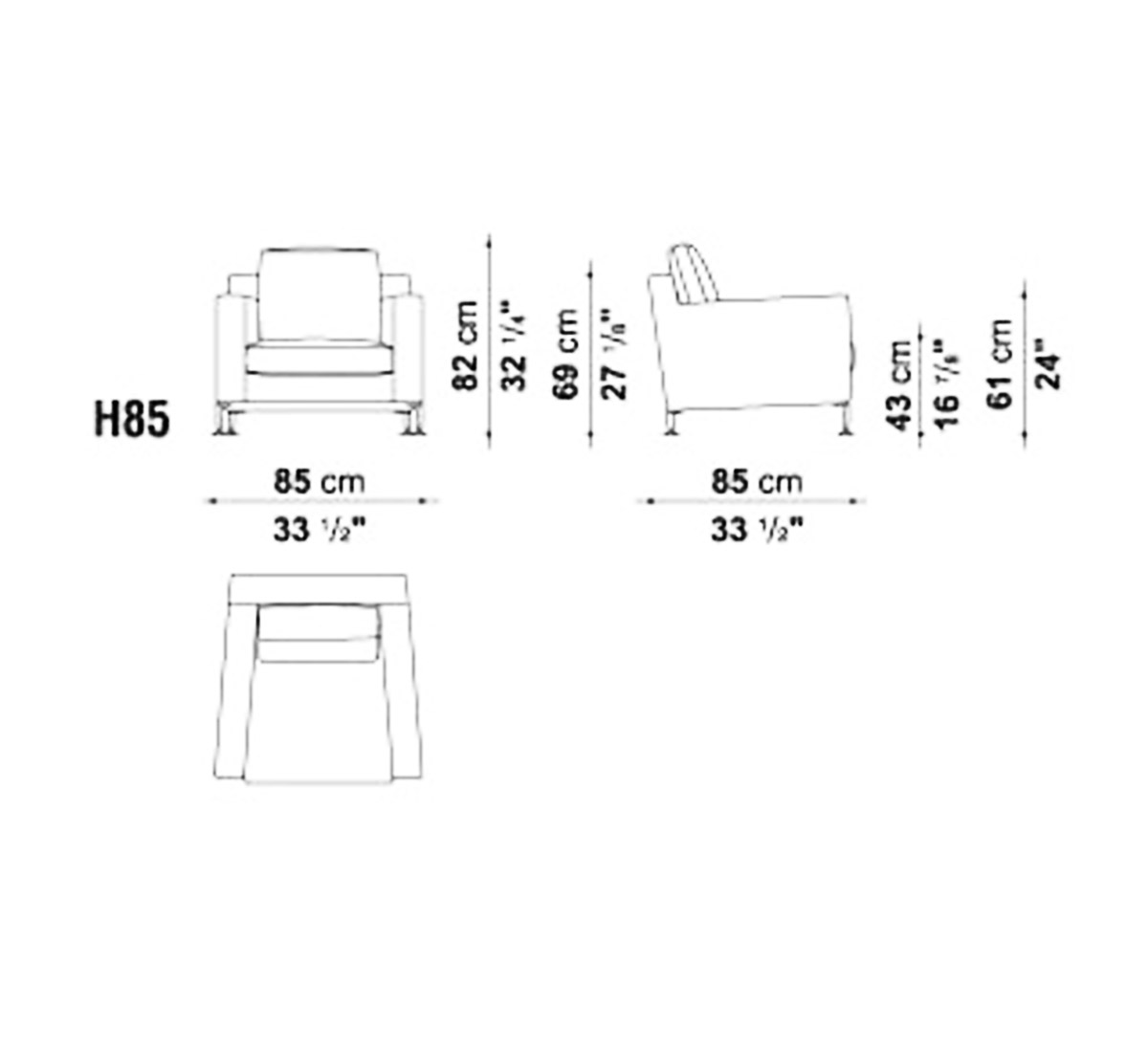 B B Italia Harry Armchair