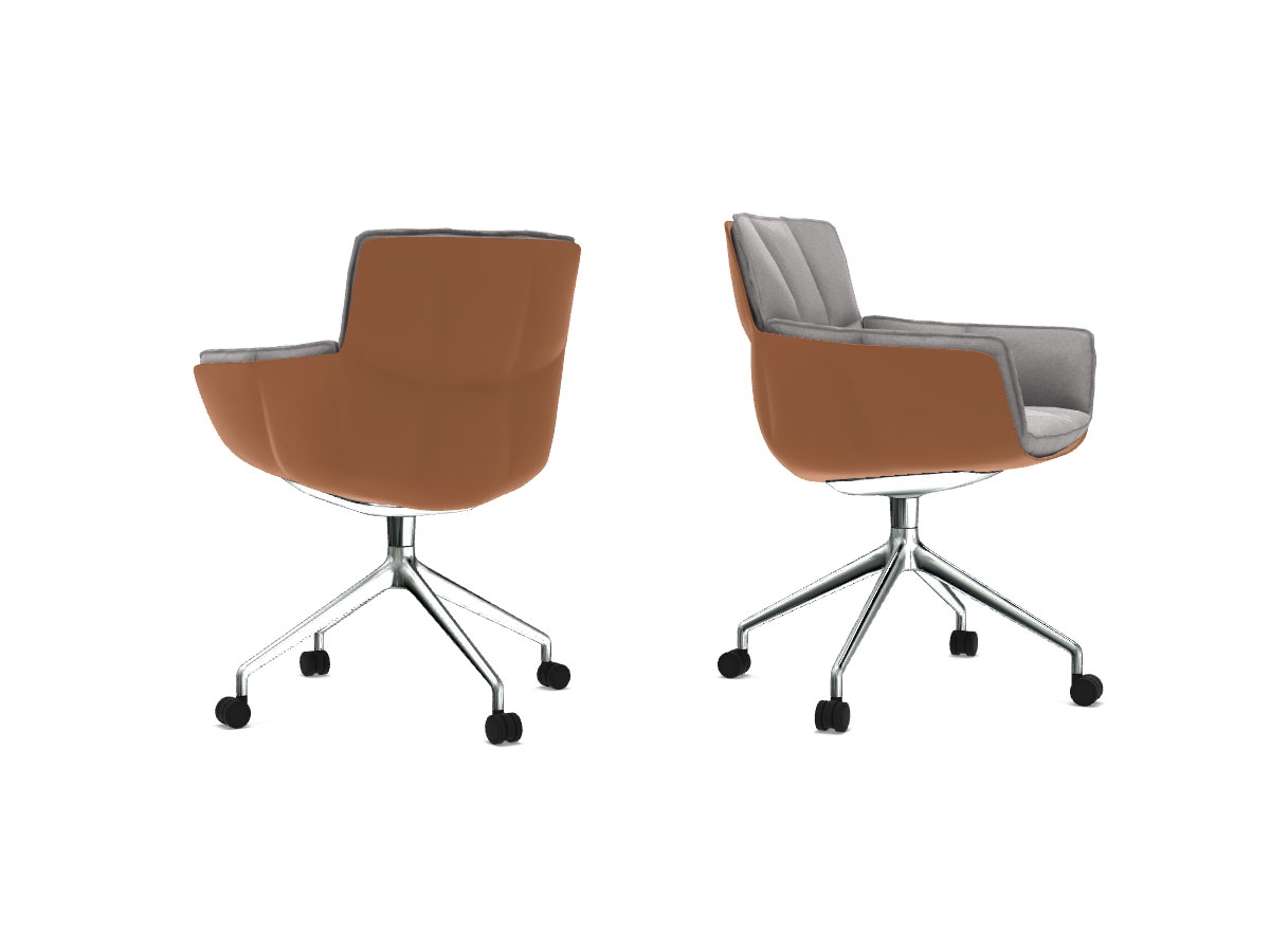 B B Italia Husk Chair 4 Star Base With Whells Natural 300 Serra 259