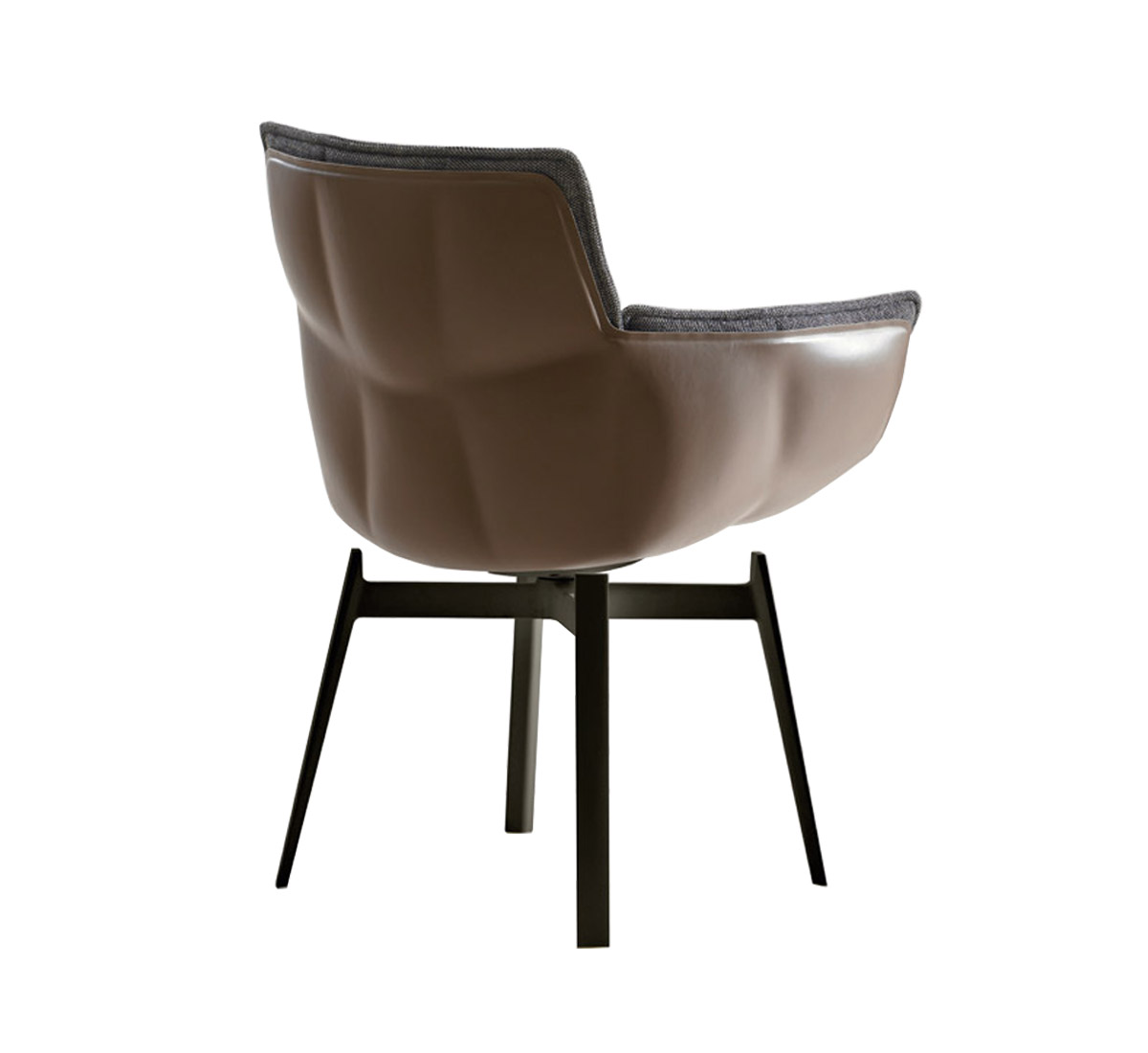 B B Italia Husk Fixed Chair Leather Shell Fabric Cushion