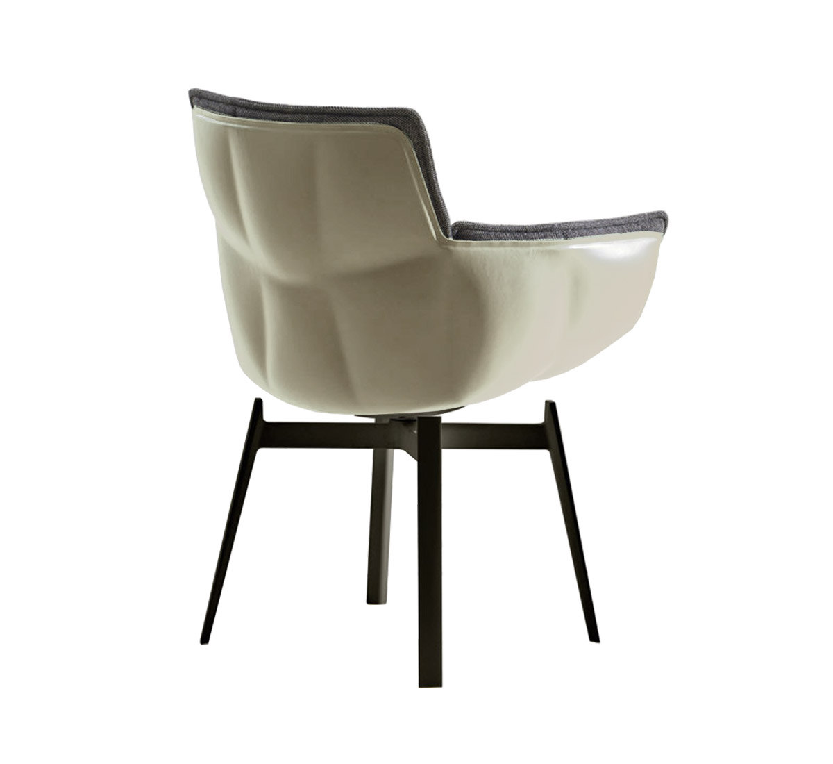 B B Italia Husk Fixed Chair Leather Shell Fabric Cushion