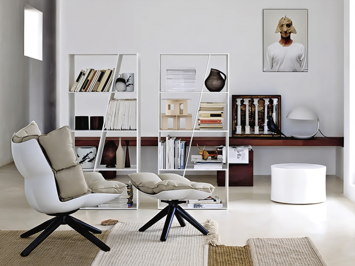 B B Italia Husk Swivel Armchair H2g