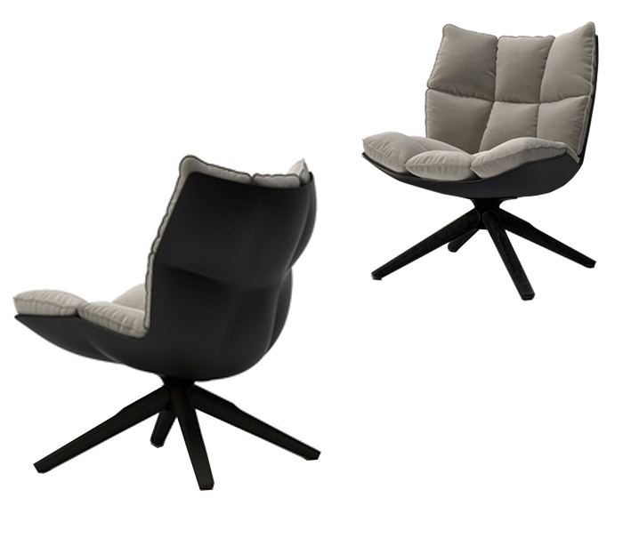 B B Italia Husk Swivel Armchair H1g