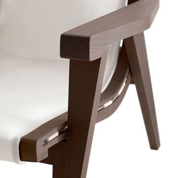 B B Italia J J Wood Armchair