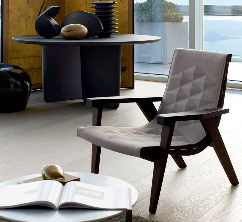 B B Italia J J Wood Armchair