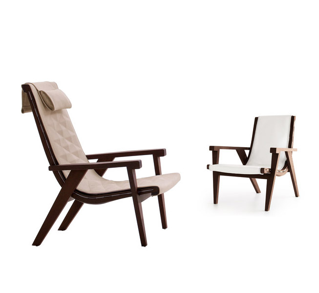 B B Italia J J Wood Armchair