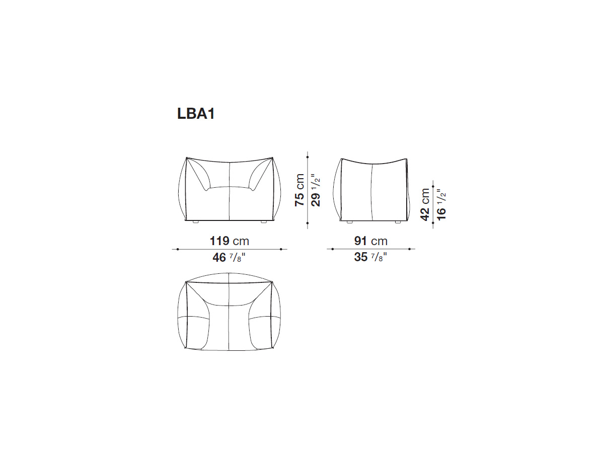 B B Italia Le Bambole Bambola Armchair