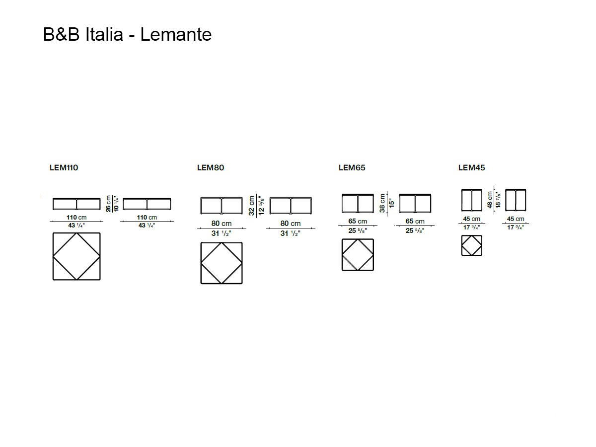 B B Italia Lemante Coffee Table Collection