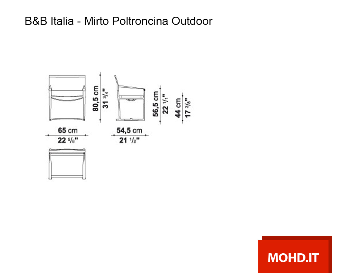 B B Italia Mirto Armchair For Outdoor