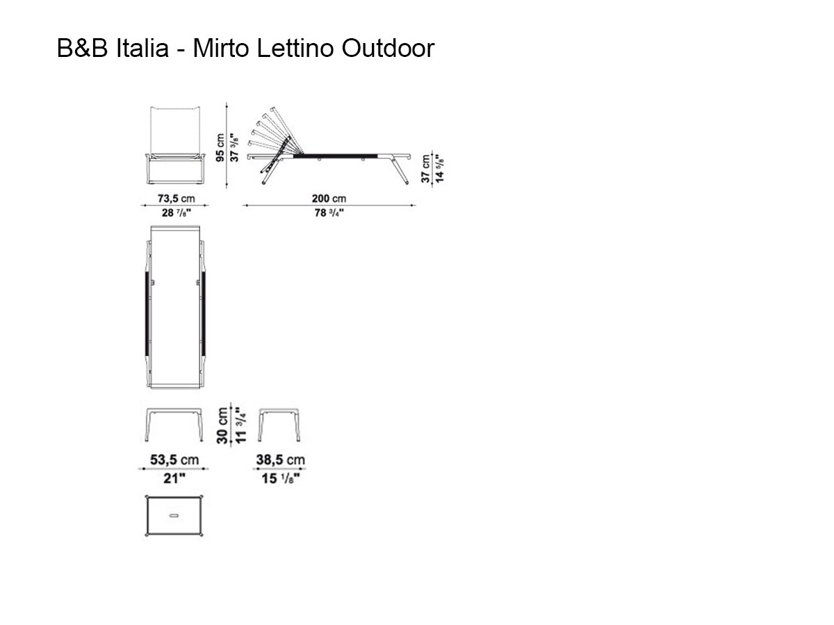 B B Italia Mirto Sunbed Outdoor
