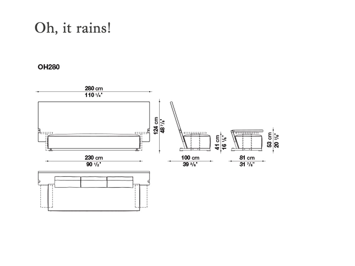 B B Italia Oh It Rains Outdoor Sofa