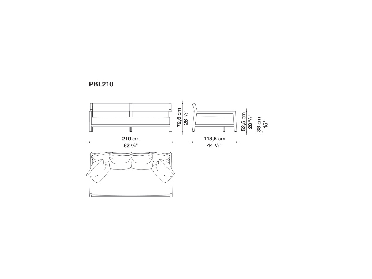 B B Italia Pablo Outdoor Sofa