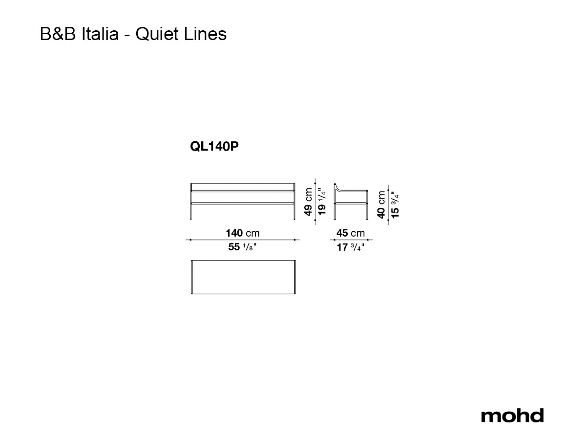 Скамья B&B Italia Quiet Lines