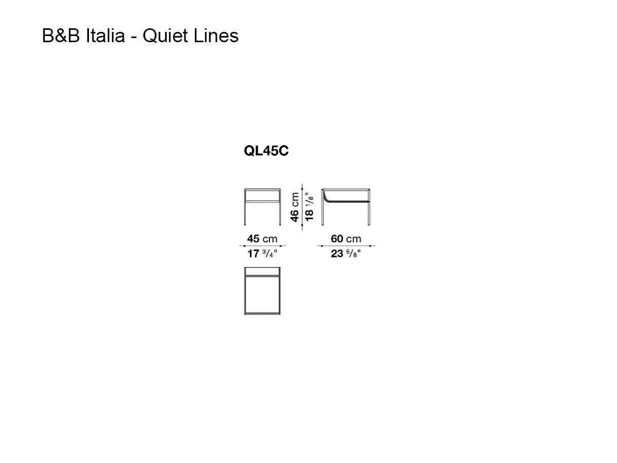 B B Italia Quiet Lines Bedside Table Coffee Table