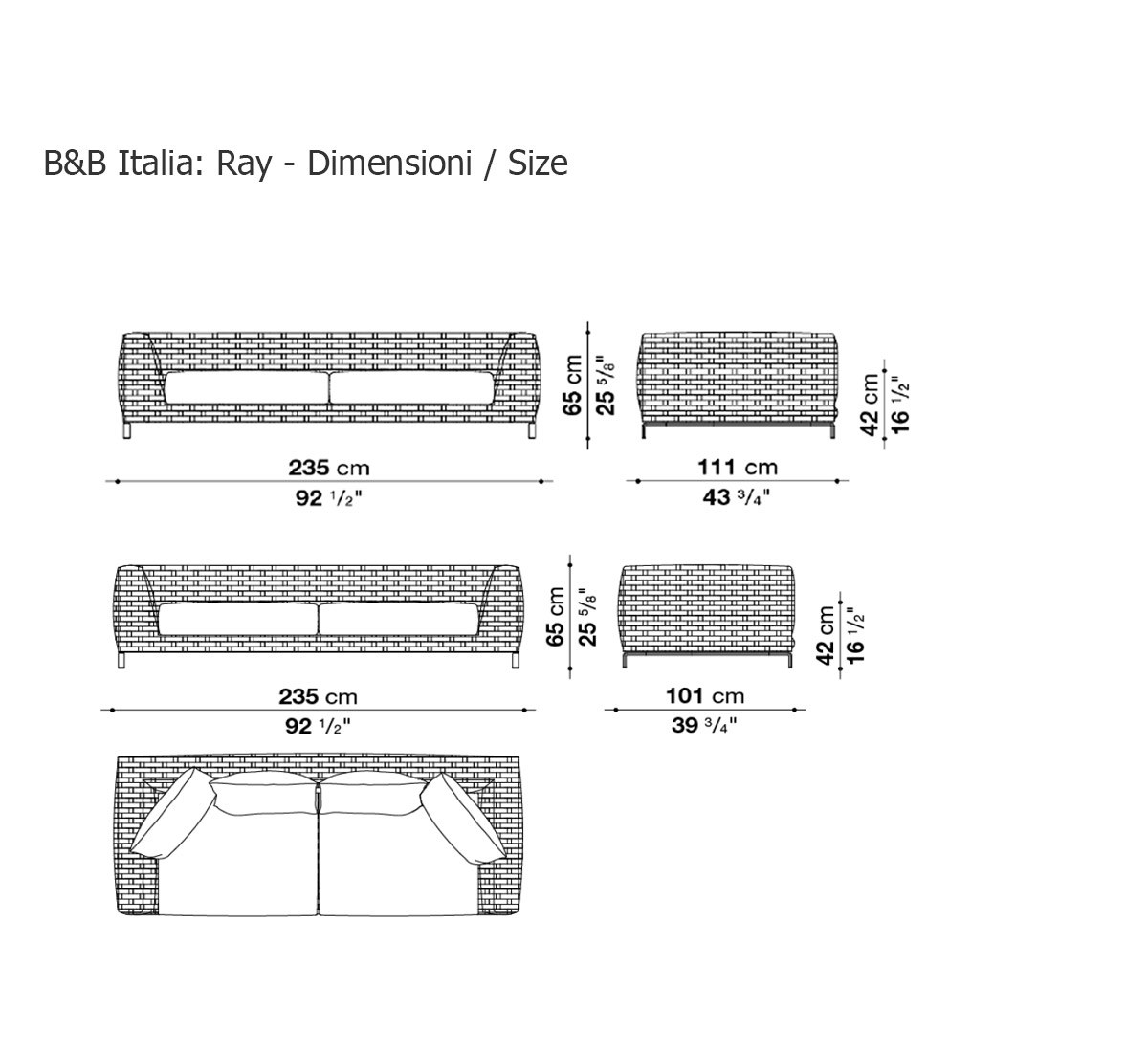B B Italia Ray Outdoor Sofa