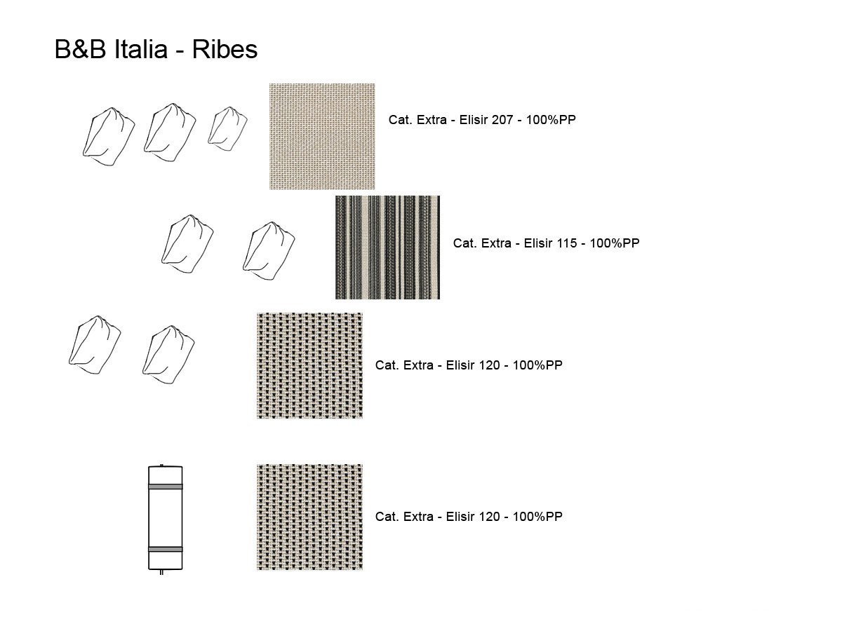 B B Italia Ribes Chaise Longue Rbr141lb 2 Elisir 115