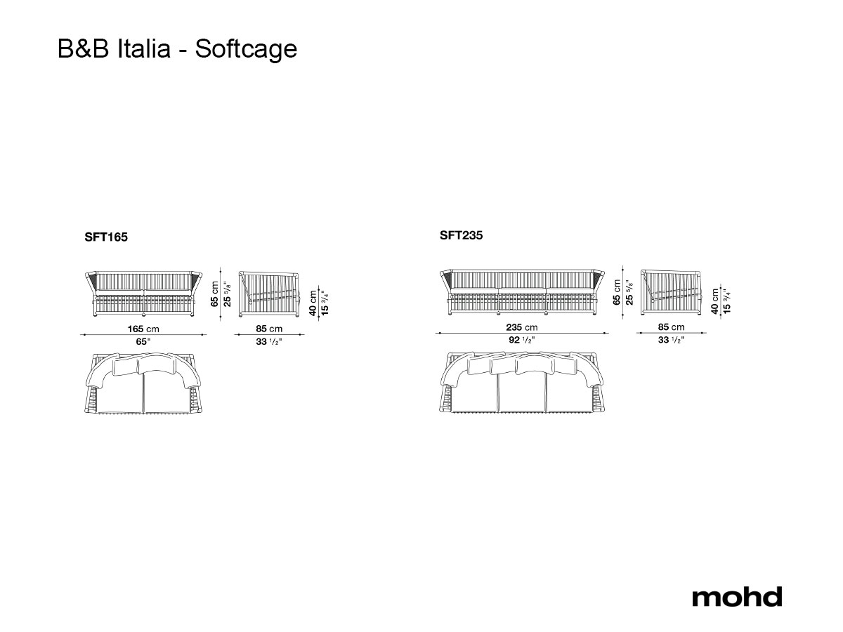 B B Italia Softcage Outdoor Sofa