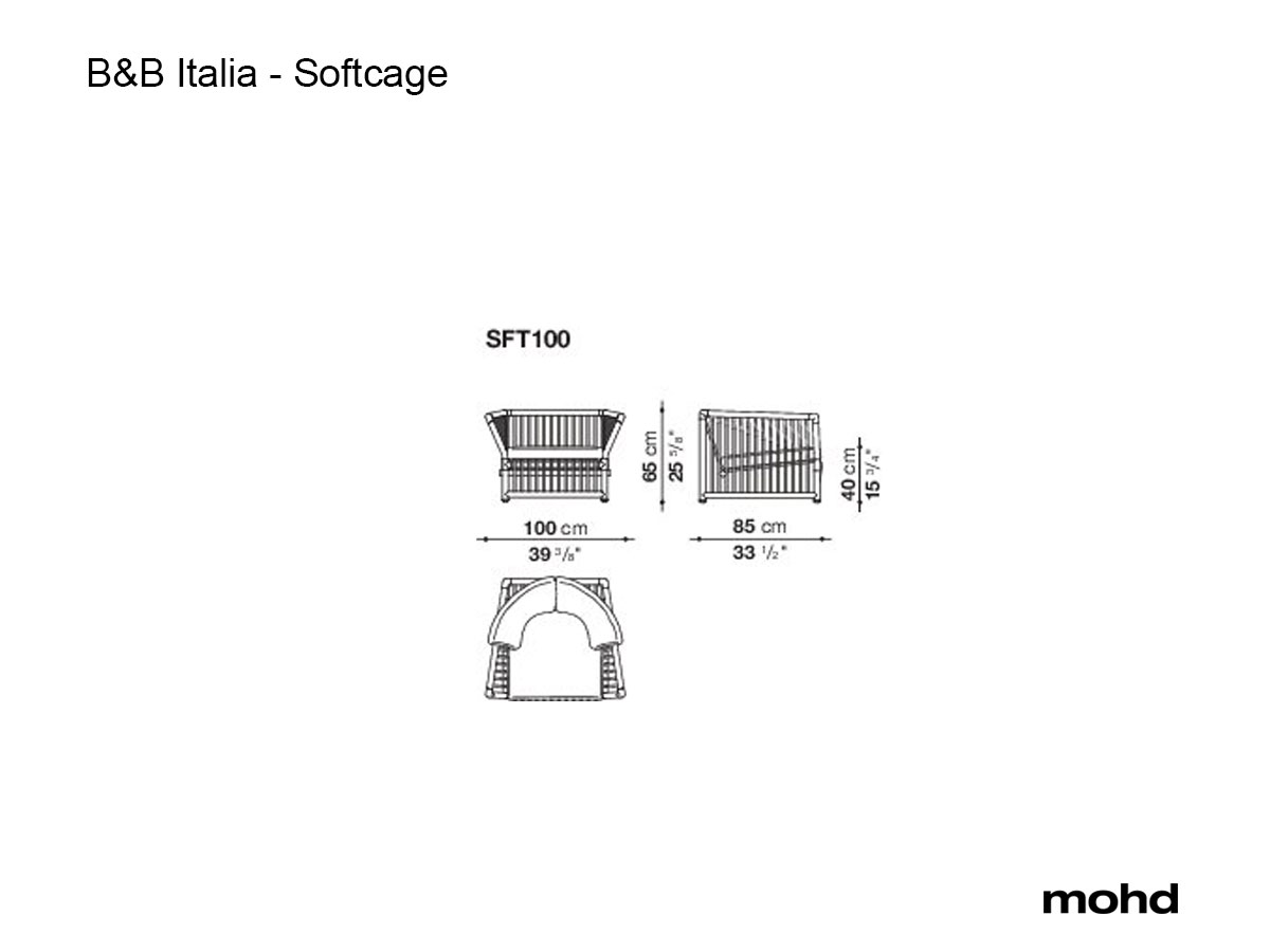 B B Italia Softcage Outdoor Armchair