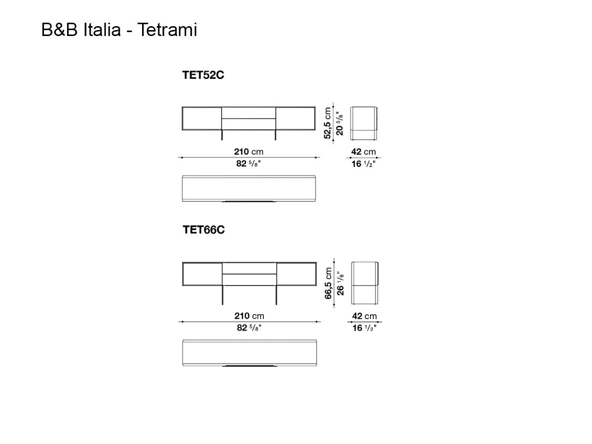 B B Italia Tetrami Sideboard With Drawers