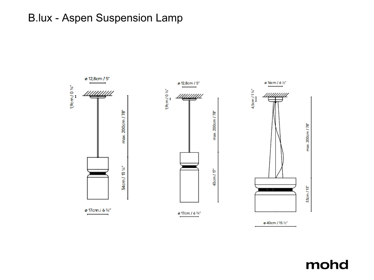 Подвесной светильник B.lux Aspen