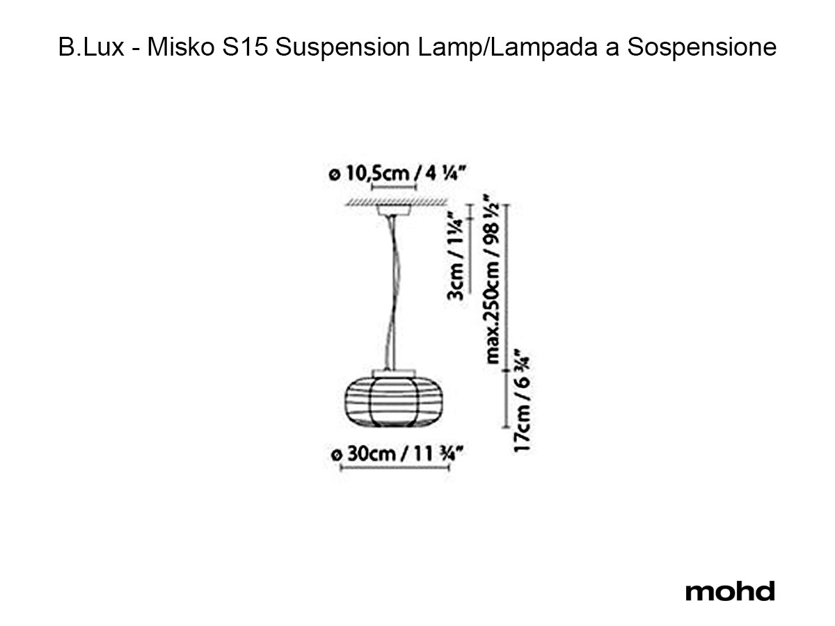 Подвесной светильник B.lux Misko S15