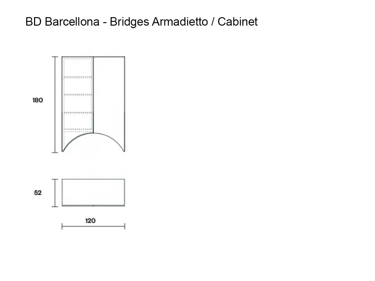 Barcelona Design Bridges Cabinet L Arch