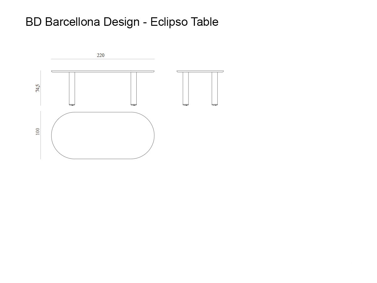 Barcelona Design Eclipso Table L 220 Cm