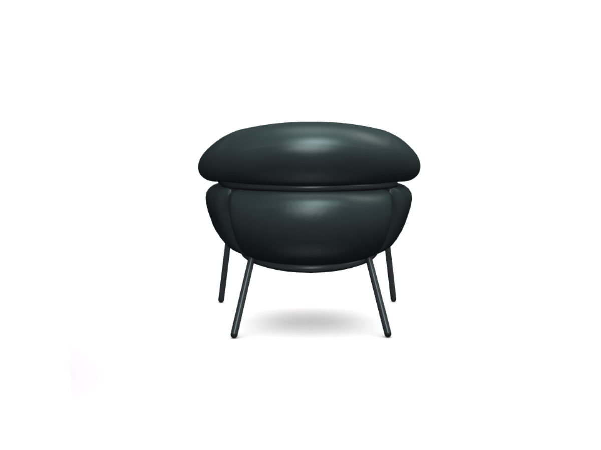 Barcelona Design Grasso Armchair Anthracite Grey F27 Black Structure