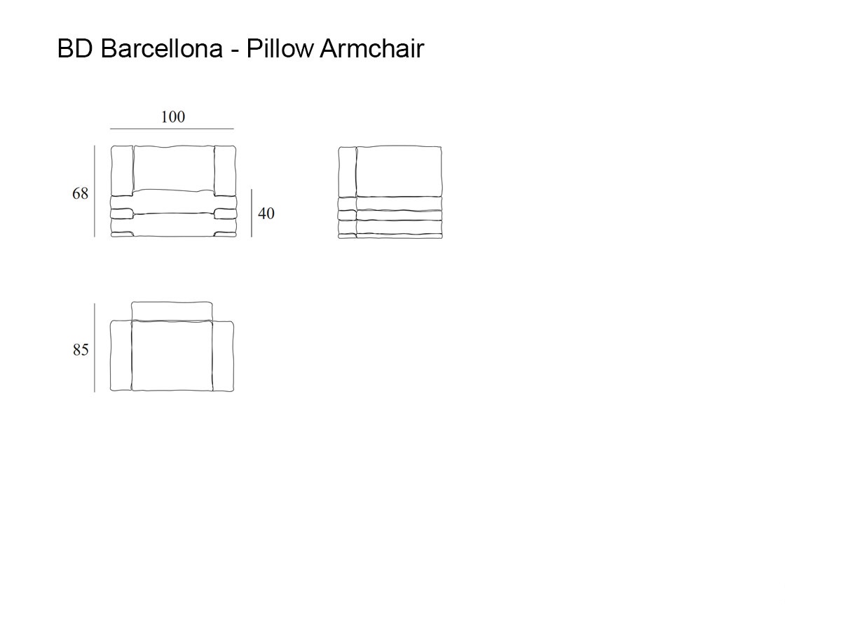 Barcelona Design Pillow Armchair Bd Barcellona
