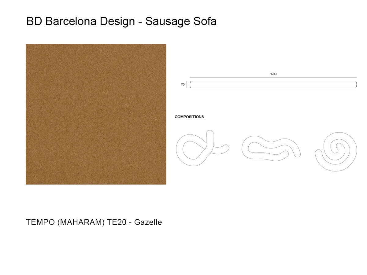 Barcelona Design Sausage Sofa 15 M Tempo Te20 Gazelle