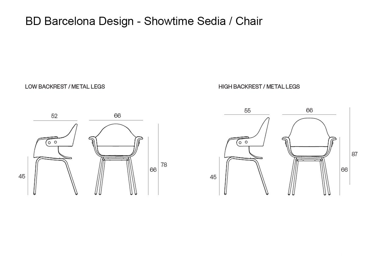 Barcelona Design Showtime Chair 4 Legs
