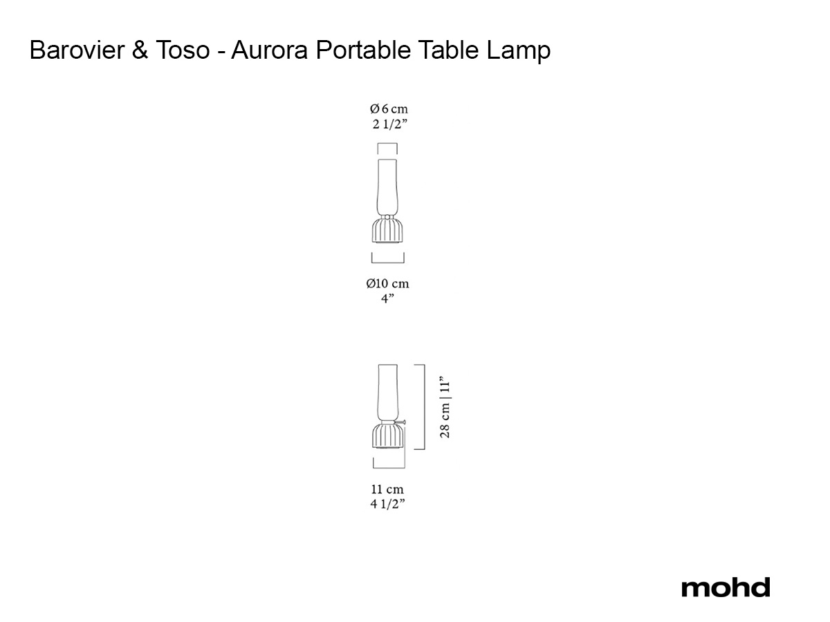 Настольная лампа Barovier&Toso Aurora, портативная