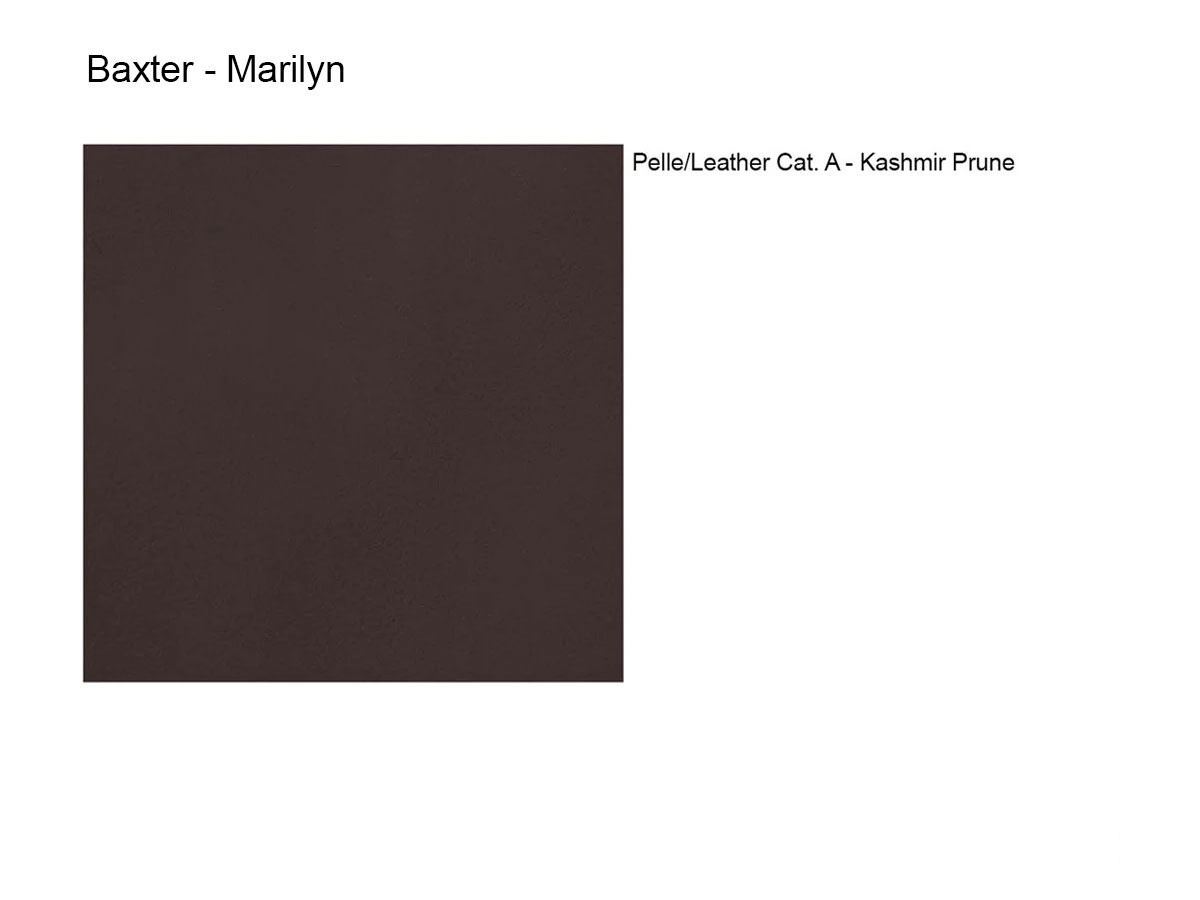 Baxter Marilyn Swivel Armchair Leather Kashmir Prune