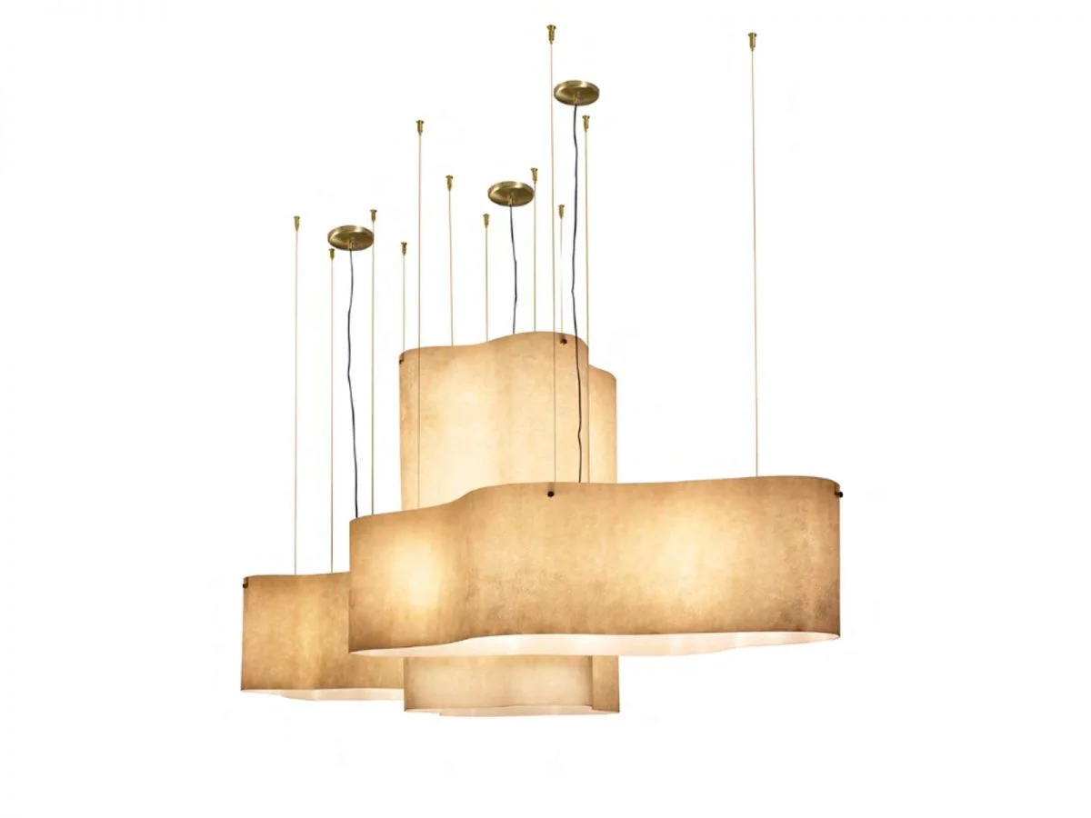 Baxter Nuvola Suspension 133 Lampshade Fibreglass Satin Brass