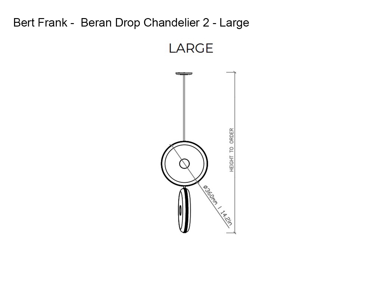 Bert Frank Beran Drop Chandelier 2 Large