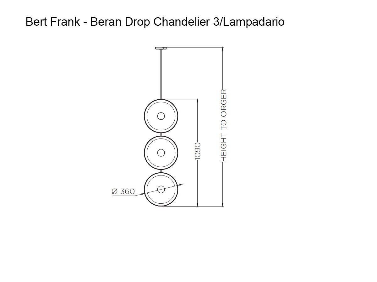 Bert Frank Beran Drop Chandelier 3